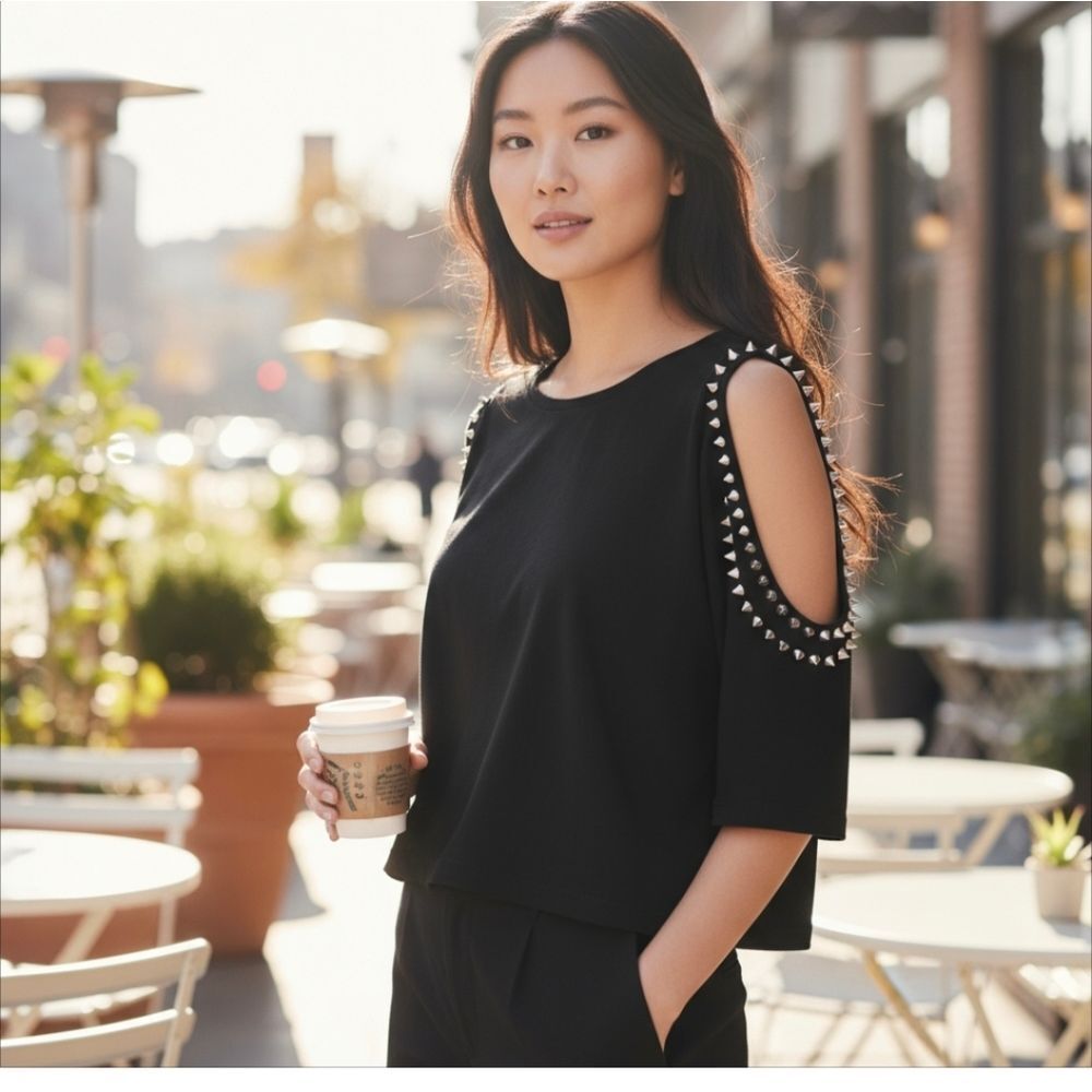 GoodTime Black Rhinestone Shirt